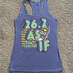 '26.2 As If' Retro Cell Phone Design Athletic Tank Top